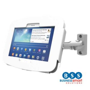Flip-cover Samsung Galaxy Enclosure Kiosk with Swing-Arm Wall Mount (for Galaxy 10)