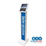 Floor Standing iPad Enclosure Kiosk with Personalised Message Panel Stand (for iPad 1/2/3/4/Air)