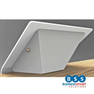 Lockable-Slide-Wing-iPad-Enclosure-Kiosk-with-Cascading-Front-Panel-(for-iPad-2-3-4)