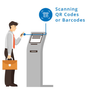 Scanning QR codes or barcodes