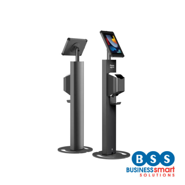 Compact iPad 10.2 Printer Kiosk for Badge Printing | Visitor Management Stand Compact iPad 10.2 Printer Kiosk for Badge Printing | Visitor Management Stand