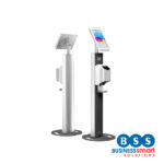 Compact iPad Printer Kiosk for 10.9"/11" | Visitor Badge Management Stand