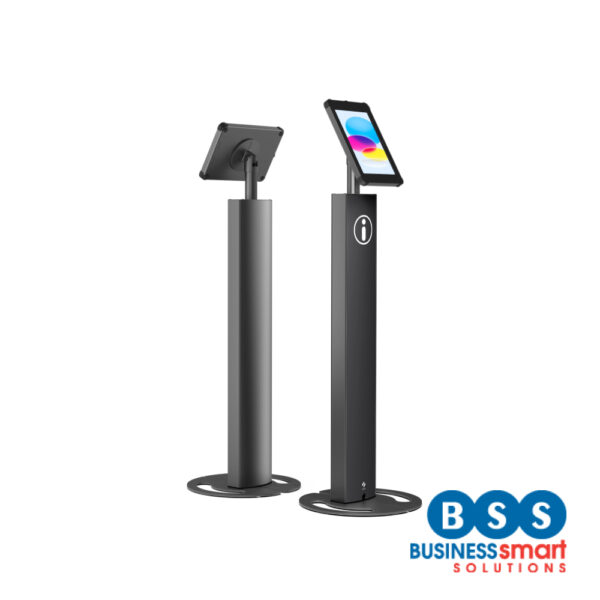 Compact Freestanding Kiosk (1M) with Branding Panels for iPad