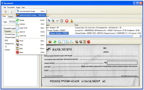 Cheque Entry Solution: Direct posting & feedback